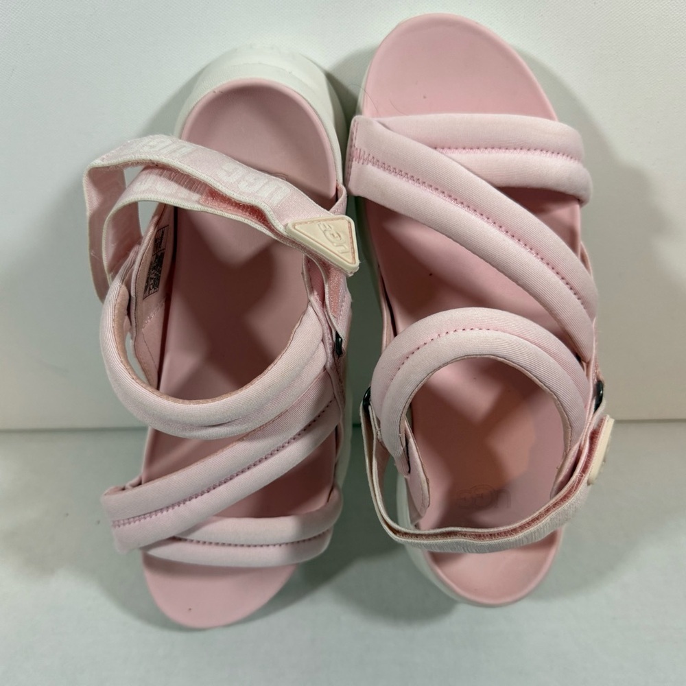 Ugg LA Sun Sneaker Sandal Sling Pink Size 7 Pink Fabric White Foam Base